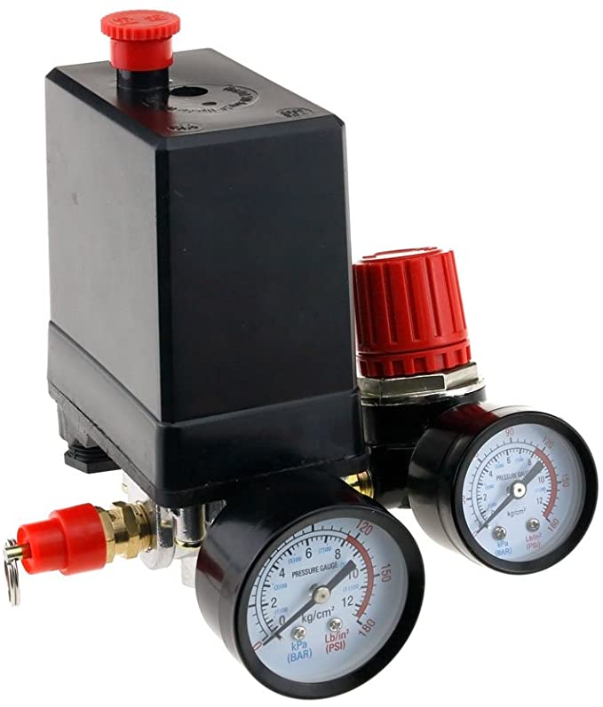 Buy Compressor Pressure Switch 3 Phase With Air Regulator Gauge Value 