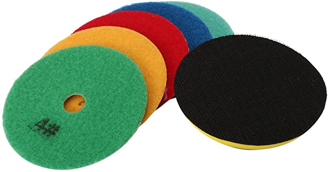 Buy Sanding Marble Granite Stone 4-inch Diamond Dry Polishing Pads 5 in 1 W M10 Rubber Backer uxcell 