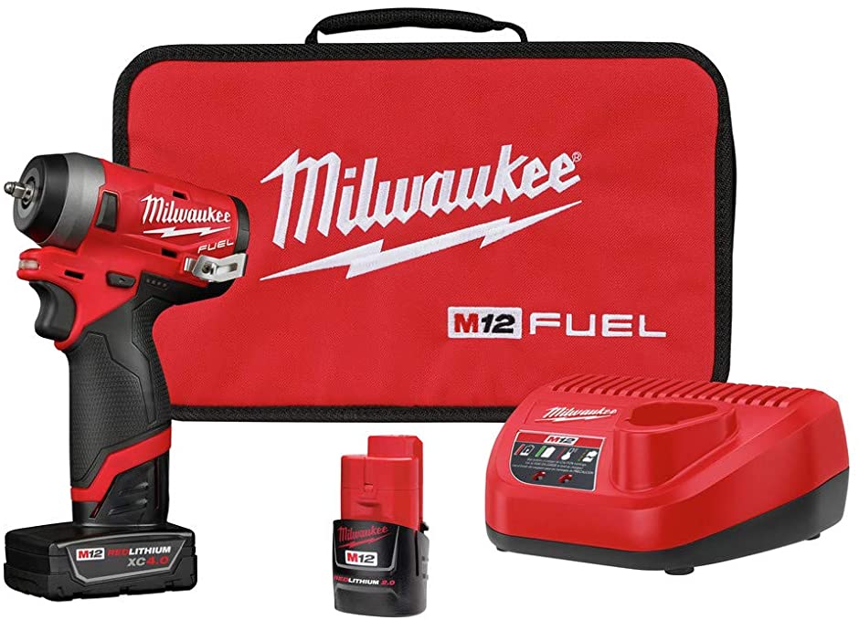 Buy Milwaukee M12 FUEL Stubby 1/4 in. Impact Wrench Kit 2552-22 