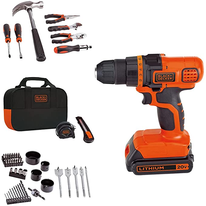 Buy 68-piece BLACK+DECKER 20V Max Drill & Home Tool Kit (LDX120PK)  