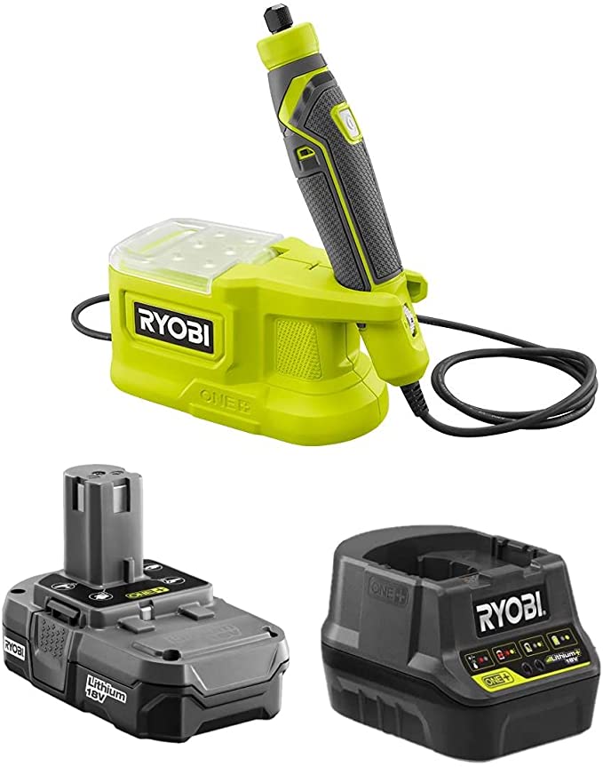 Buy RYOBI PRT100B 18-Volt Cordless Precision Rotary Tool Kit with Battery and Charger (No Retail Packaging, Bulk Packaged)  