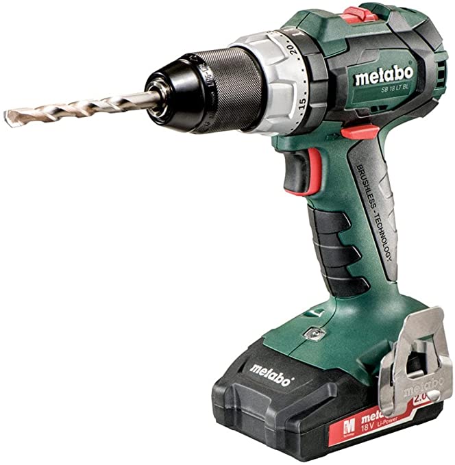 Buy Metabo - 18V Brushless Hammer Drill/Driver Kit with 2X 2.0Ah Batteries (602316520 18 LT BL 2.0), Hammer Drill/Driver 