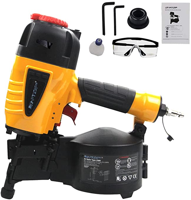 Buy 1 1/4-inch to 2-1/2-inch BHTOP 15-Degree Coil Siding Fencing Nailer for Siding, Fiber Cement, Fencing, Cedar Shake 