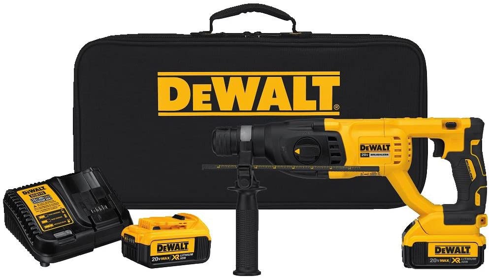 Buy D-Handle DEWALT 20V MAX* XR Rotary Hammer Drill Kit, 1-Inch (DCH133M2)  