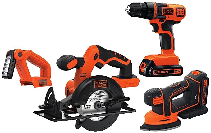 Buy BLACK+DECKER 20V MAX Cordless Drill Combo Kit, 4 Tool (BD4KITCDCMSL) 