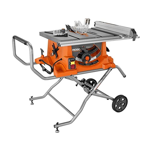 Buy Ridgid R4513 10 in. Heavy-Duty Portable Table Saw with Stand, 15 Amp 