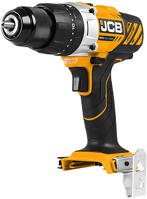 Buy JCB Tools - JCB 20V Cordless Hammer Drill Driver Power Tool - LED Light - 2 Speed - No Battery - For Home Improvements, Professionals, Masonry Drilling, Screw Driving, Drill or Hex Bits - Bare Unit 