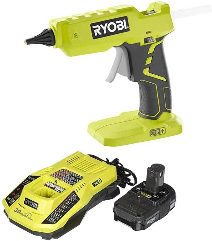 Buy Ryobi P305 Glue Gun with Charger and Lithium-ion Battery P128 