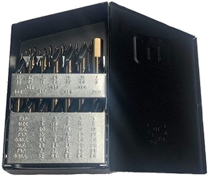 Buy 22893 Norseman Black and Gold Oxide Hi-Molybdenum Steel Drill Bit Set, 1/16 in. - 1/2 in., 29-Piece, Grey 