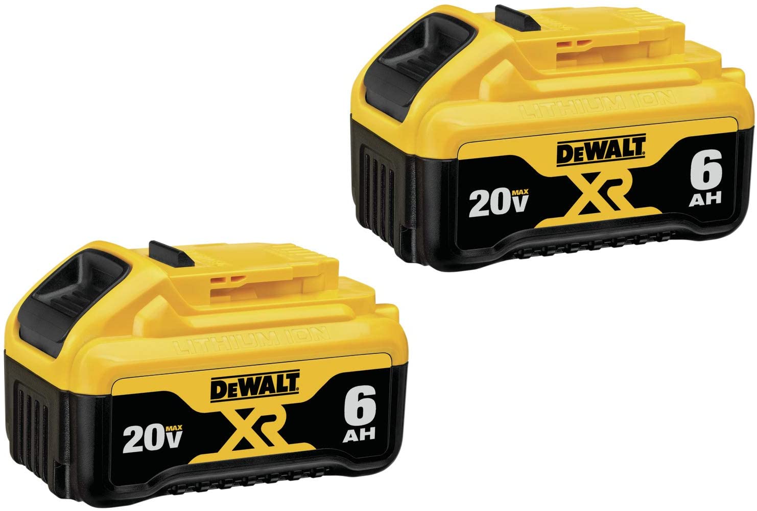 DEWALT 20V MAX Battery, Premium 6.0Ah Double Pack (DCB206-2)