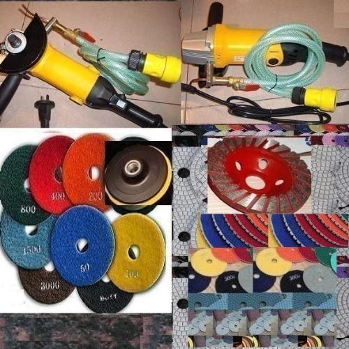 Buy Wet Polisher+40 Pieces of 4 Inch Diamond Granite Polishing Pads Toolsmart offers a FREE Grinding Cup Wheel for Concrete Marble Countertops. 