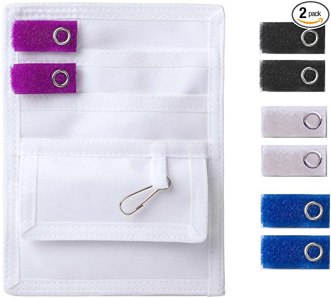 Buy ADC 216-2MC Pocket Pal II Medical Instrument Organizer/Pocket Protector, White with 4 Accent Tab Sets in Black/White/Royal Blue/Purple (Pack of 2)  