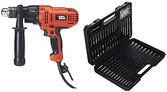 Buy BLACK+DECKER DR560 1/2-Inch 7.0 Amp Drill/Driver with BLACK+DECKER BDA91109 Combination Accessory Set, 109-Piece BLACK+DECKER DR560 1/2-Inch 7.0 Amp Drill/Driver with BLACK+DECKER BDA91109 Combination Accessory Set, 109-Piece 