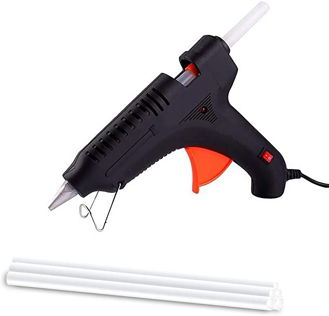 Buy 40W Hot Glue Gun - 30 Glue Sticks Melting Glue Gun Set - Ideal for DIY Art School Project Home Quick Repairs (40 Watts, Black)  