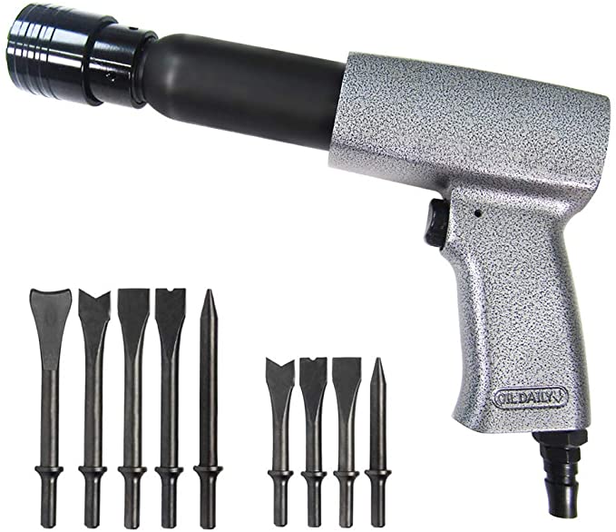 Buy MXBAOHENG 2200RPM 250G Pneumatic Air Hammer Kit w/ 9 Air Chisels/1 Chuck (Chuck Retainer)  