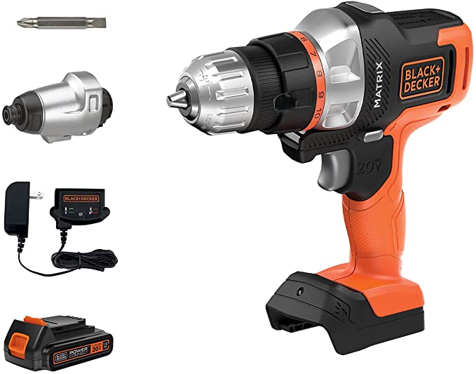 Buy BLACK+DECKER Matrix Cordless Drill Combo Kit, 20V MAX*, 2-Tool (BDCDMT120IA)  