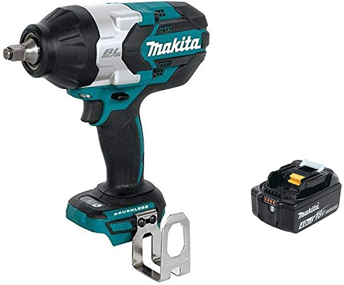 Buy Makita XWT08Z 18V LXT Lithium-Ion Brushless Cordless 1/2-Inch Sq. Drive Impact Wrench and BL1840B 18V LXT Lithium-Ion 4.0Ah Battery 