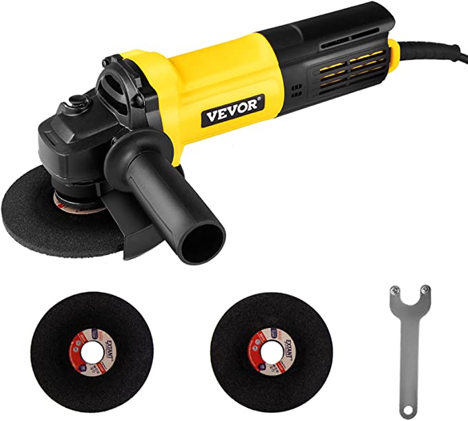 Buy VEVOR Angle Grinder, 4-1/2-Inch Powerful Grinder Tool 11Amp Power Grinder with Paddle Switch and 360° Rotational Guard, 12000rpm Power Angle Grinders for Cutting and Grinding Metal, Stone, Wood, and Other Materials 