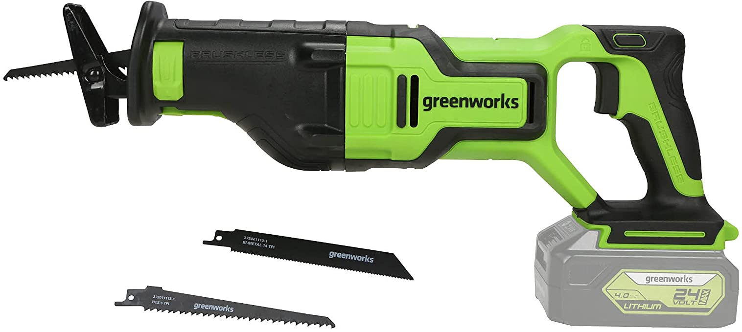 Buy Greenworks RS24L00 24V Brushless Reciprocating Saw, No Battery Included 