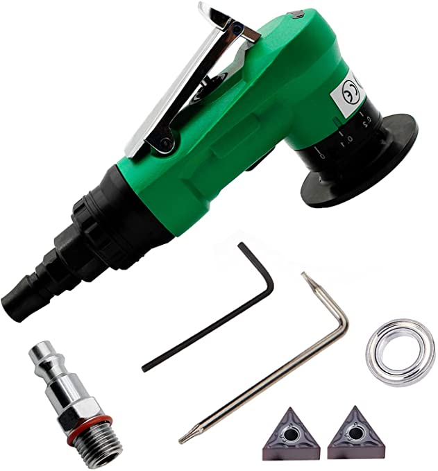 Buy Mini Pneumatic Chamfering Machine,Metallic Chamfering Tool,28000rpm C0-C1 Handheld 45 Degree Arc Air Beveling Machine with 1/4 Inch Air Inlet for Trimming,Chamfer Deburring (Green)  