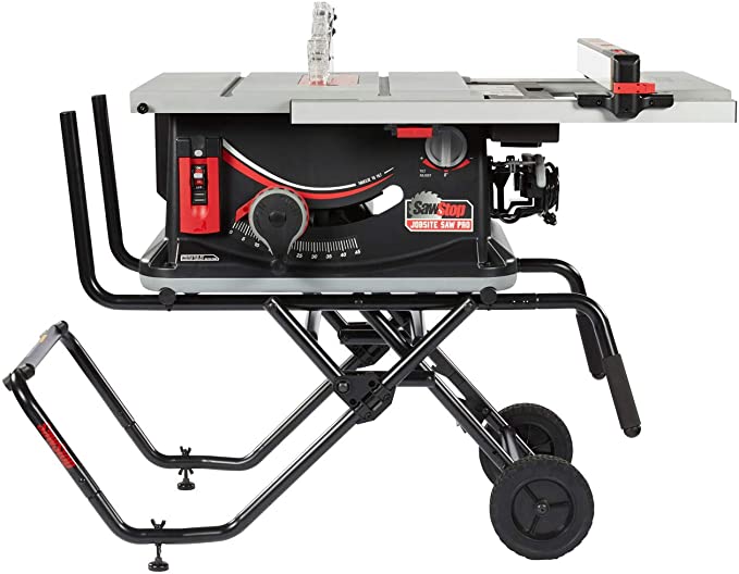 Buy 1.5-HP, 12A, 120V, 60Hz SAWSTOP 10-Inch Jobsite Saw Pro with Mobile Cart Assembly (JSS-120A60)  