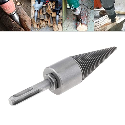 Buy Wood Splitter Screw Cone Heavy Duty Splitting Cone Driver Portable Wood Cut Tool for Hand Drill Stick Copper, ChgImposs 30MM/1.18Inch Steel Speedy Firewood Drill Bit, Wood Splitter Screw Cone Heavy Duty Splitting Cone Driver Portable Wood Cut Tool for Hand Drill Stick Copper (Round Handle)  