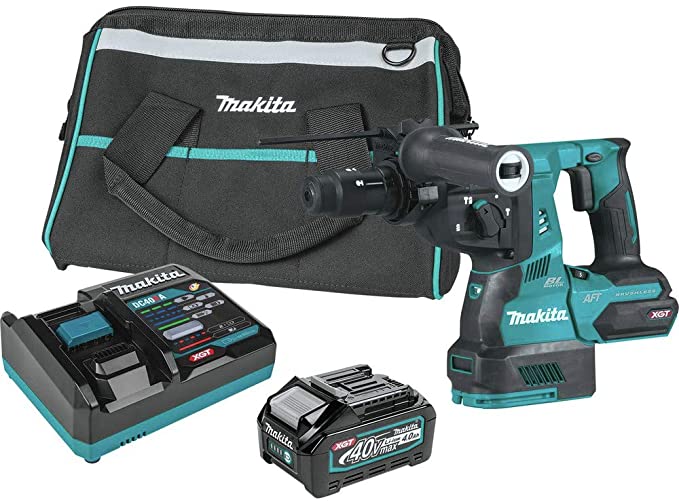 Buy Makita GRH02M1 1-1/8 in. Cordless AVT Rotary Hammer Kit with Interchangeable Chuck 40V Max XGT Brushless Lithium-Ion (4 Ah)  