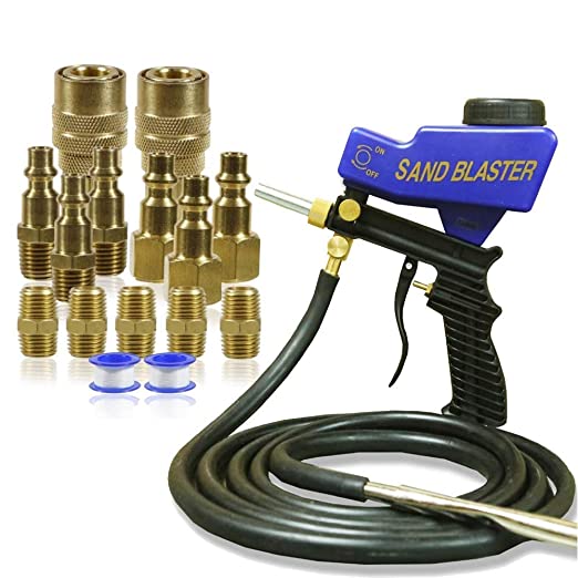 Buy Combo of AS118 Premium Sandblaster Kit and Air Tools Fittings Kit 