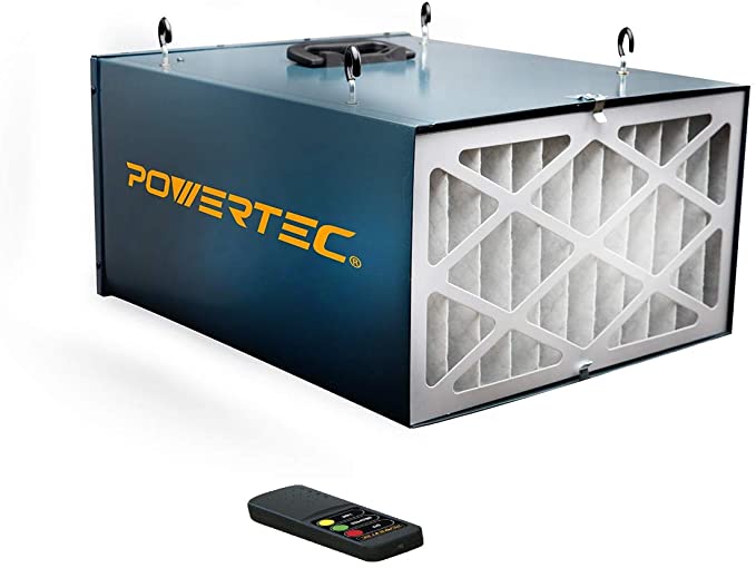 Buy POWERTEC AF4000 3-Speed Air Filtration System (300/350/400 CFM) with Remote Control 