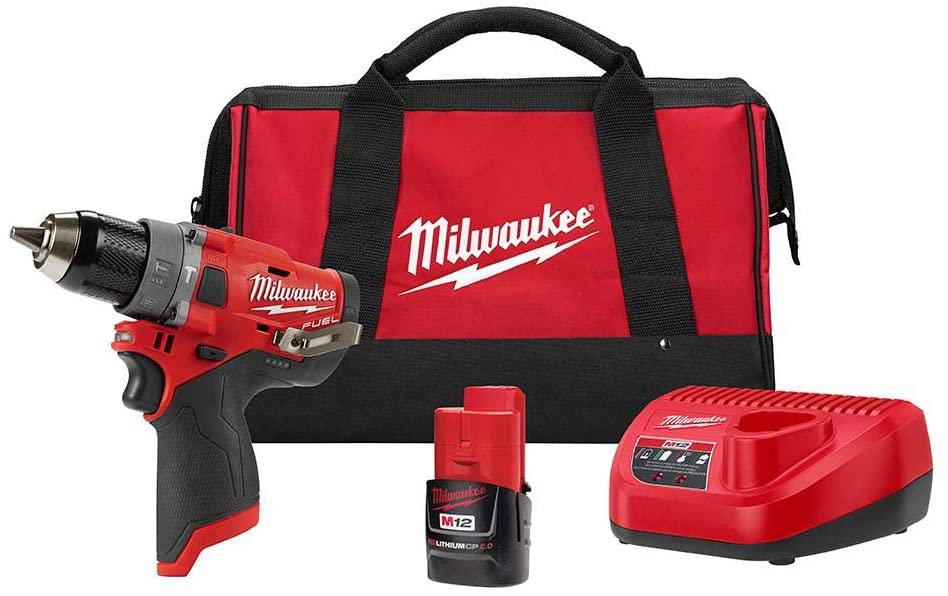 Buy The Milwaukee 2504-21 M12 FUEL CP Brushless Lithium-Ion 1/2-Inch Cordless Hammer Drill Driver Kit (2 Ah)  