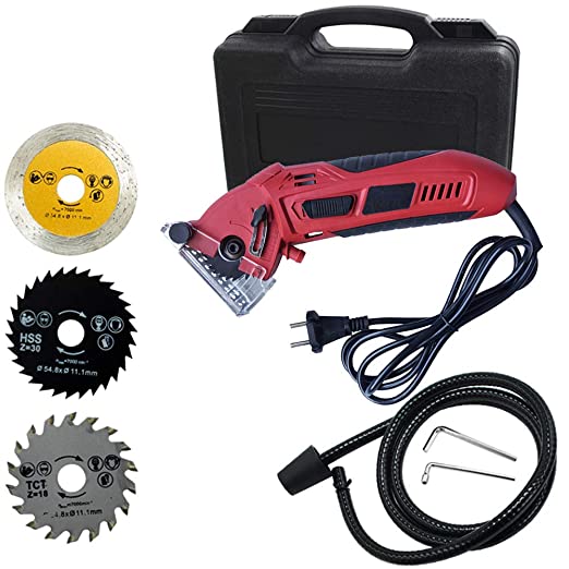 Buy 400W High Powered Professional Multi-Functional Circular Saw for Ceramic Grout Masonry Marble Stone Mini Circular Saw Machine Set with 3 Saw Blades 