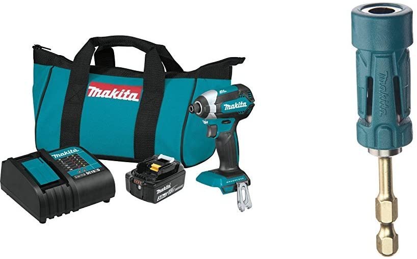 Buy Makita XDT131 18V LXT Lithium-Ion Brushless Cordless Impact Driver Kit with B-35097 Impact GOLD Ultra-Magnetic Torsion Insert Bit Holder (3.0Ah). 