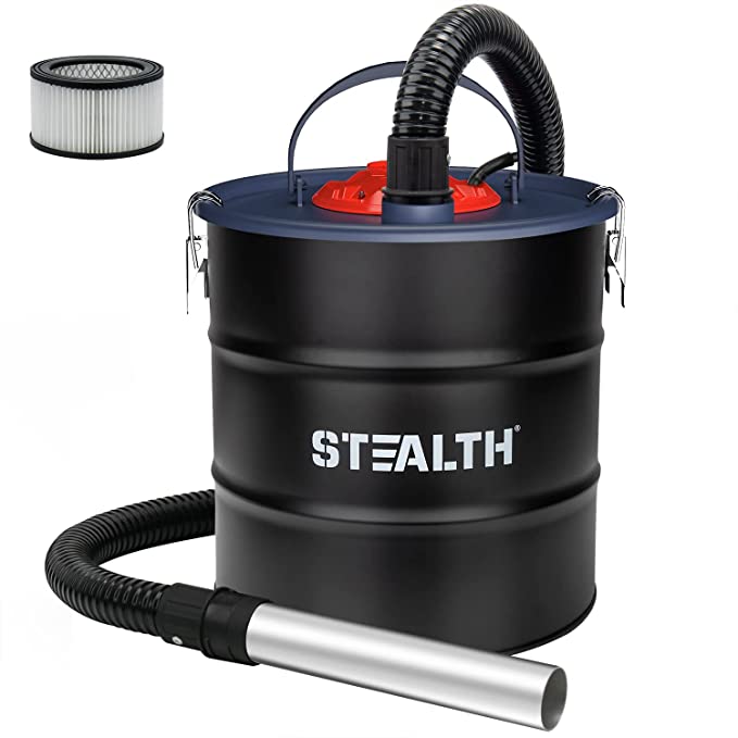 Buy Portable Ash Vacuum with Powerful Suction for Fireplaces, Wood Burning Stoves, Bonfire Pits, Pellet Stoves, STEALTH 4.8 Gallon Ash Vacuum EMV05S is the model number. 