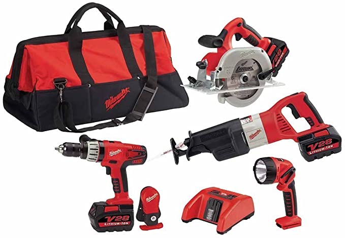 Buy Milwaukee 0928-29 Cordless 4-Tool Combo Kit (28-Volt Lithium-Ion) 