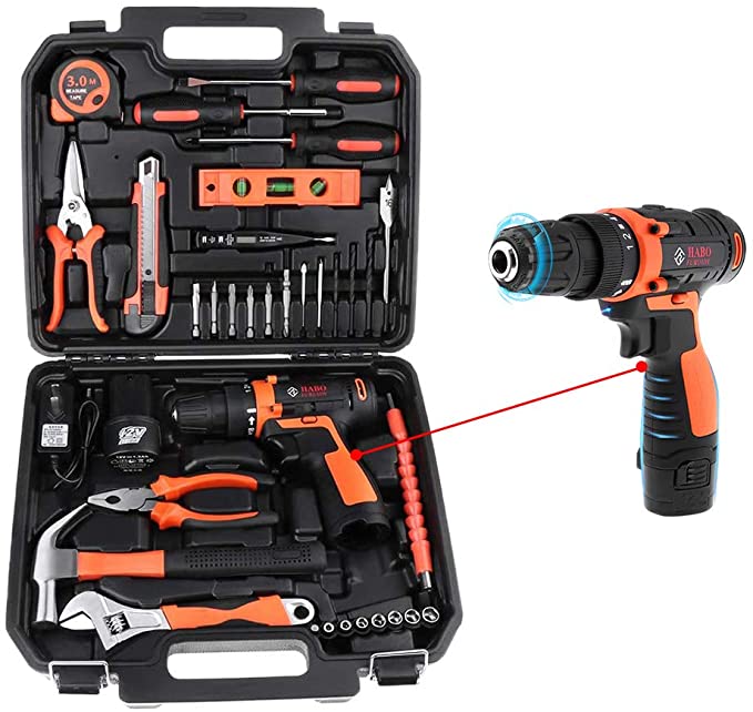 Buy Miulika 12V Max Cordless Drill and Home Tool Kit 35 Piece Power Tool Combo Kit General Household Repairing Mixed Tool Set with Toolbox Storage Case 