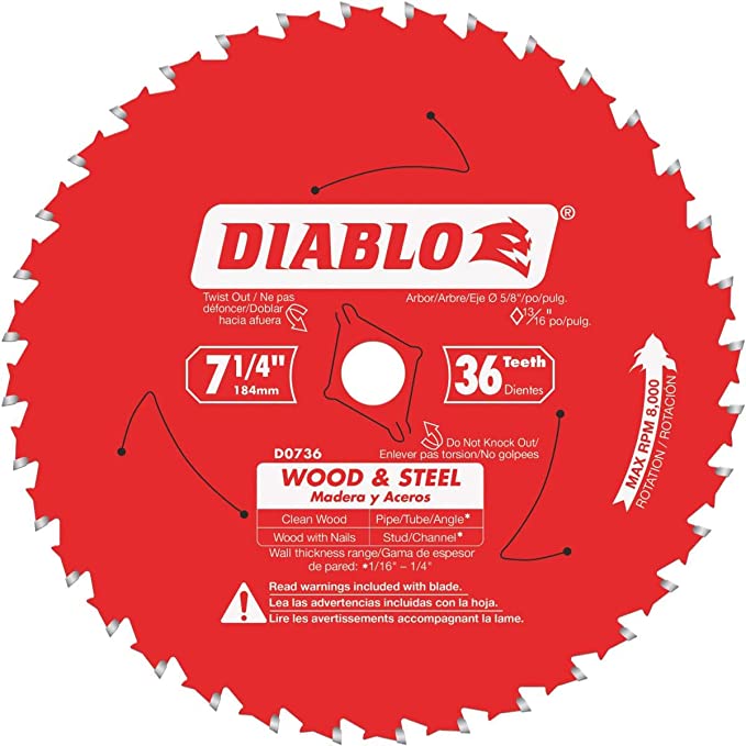 Buy D0736GPX Freud-Diablo 7-1/4 X 36 GP CSB - Clam 