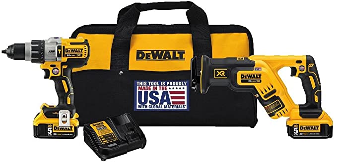 Buy Brushless, 5.0-Ah, 2-Tool DEWALT 20V MAX XR Cordless Drill Combo Kit (DCK294P2)  