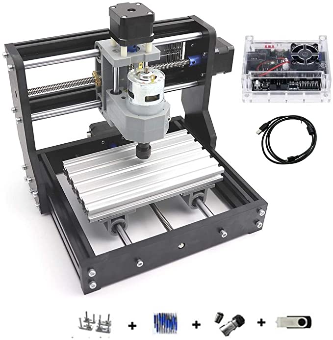 Buy DIY Mini 1610 PRO Milling Machine 3 Axis GRBL Control CNC Router Kit Engrave PVC,PCB,plastic,wood Engraver CNC1610 Pro with ER11 Collet (1610 Pro)  