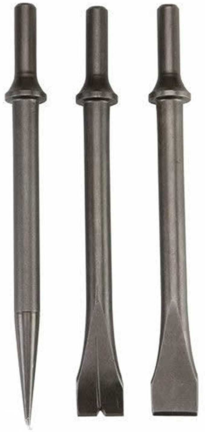 Buy Air Chisel Punch Hammer Tool Flat Tapered Cutter 3 Pc Extra Long Bit Set 