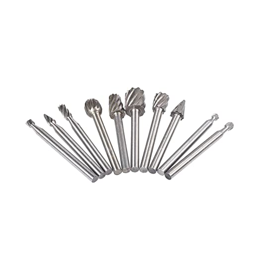 Buy 10 Piece High Speed Cutter Single Cut Burs M2 Steel 1/8