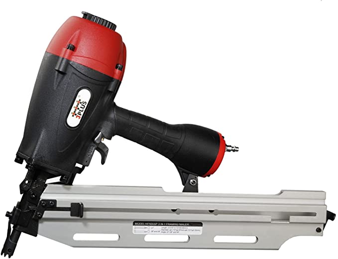 Buy 3PLUS HFN90SP 3-in-1 Air Framing Nailer with Adjustable Magazine (21/28/34 Degree Nails) 