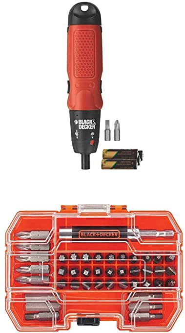 Buy BLACK+DECKER 42-Piece Cordless Screwdriver Set with Screwdriver Bits (AS6NG & BDA42SD)  