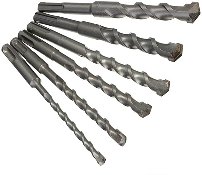 Buy 6PCS SDS Rotary Hammer Bit Kit Carbide Drill Bits Concrete Masonry Wall Group Sets 