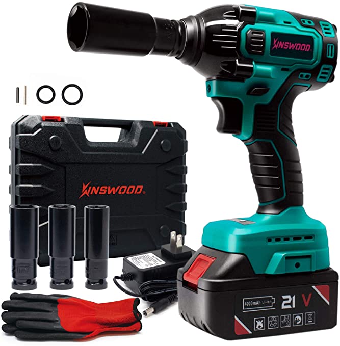 Buy Kinswood Cordless Impact Wrench Kit 21V 1/2