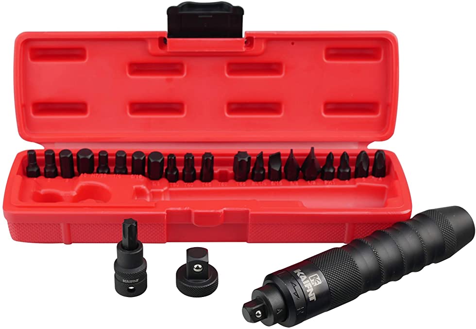 Buy 3/8-Inch 1/2-Inch, 24-Piece KAIFNT K504 Heavy Duty Manual Impact Driver Set 