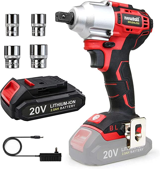 Buy newtall 20V Brushless Impact Wrench, 1/2