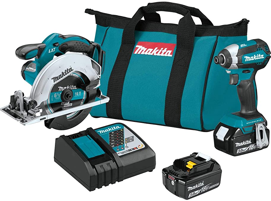 Buy Makita 18V LXT Lithium-Ion Cordless 2-Piece Combo Kit XT283X1 (3.0Ah)  