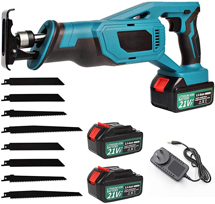 Buy Reciprocating saw Hotwin 21V Cordless Max Lithium Ion Compact Cutting Tool with 8 Powerful Reciprocating Blades and a Lightweight Design for Wood and Metal Cutting 