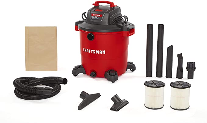 Buy CRAFTSMAN CMXEVBE17596 20 Gallon 6.5 Peak HP Wet/Dry Vacuum, Heavy-Duty Shop Vacuum with Attachments and Extra General Purpose Filter 