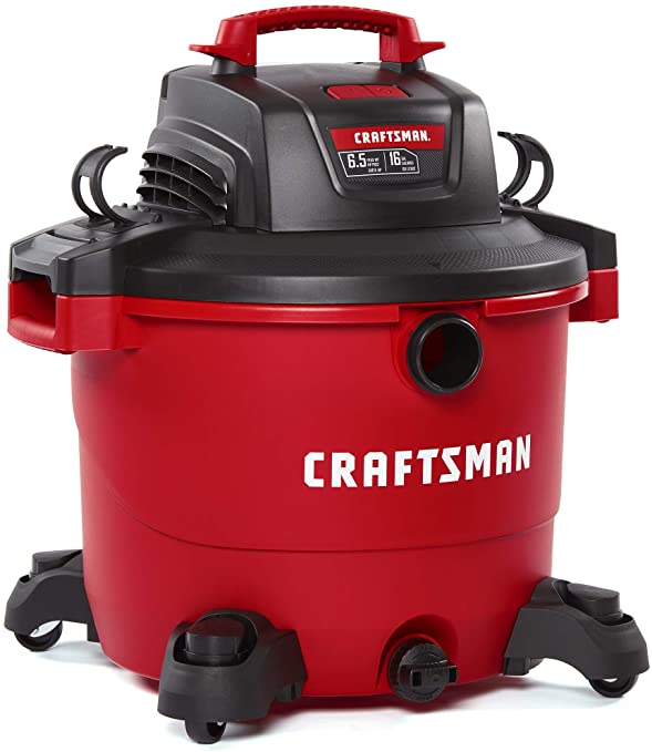 Buy CRAFTSMAN CMXEVBE17595 16 Gallon 6.5 Peak HP Wet/Dry Vac, Red 